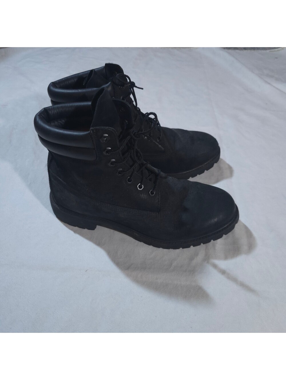 Timberland Black Leather Lace-Up Men's Boots Size 9